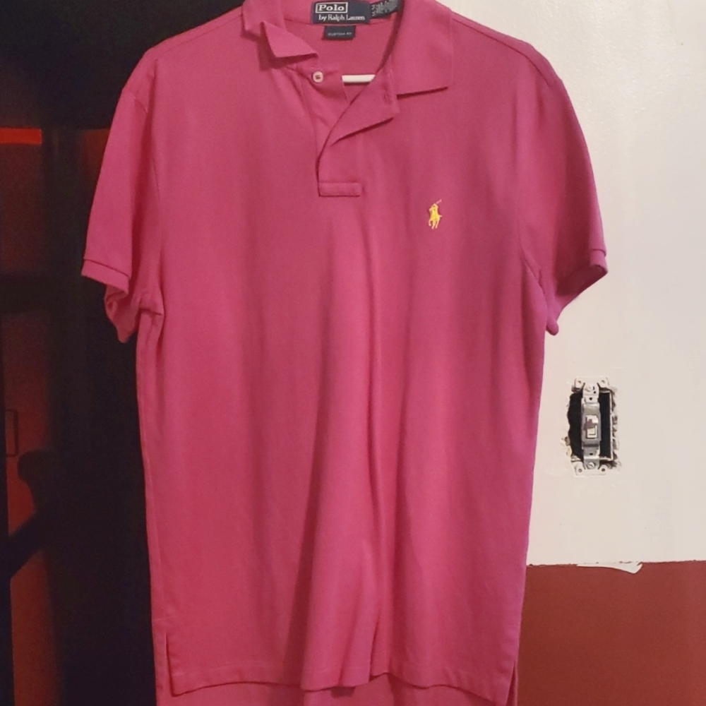 Men's Pink Polo Shirt Polo by Ralph Lauren (M)